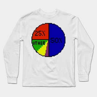 Pie charts everywhere pixel Long Sleeve T-Shirt